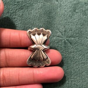 Silver Geometric Statement Ring